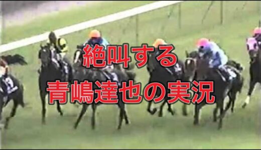 青嶋の実況ってひたすら馬の名前を大声で叫ぶか「武豊ダービー5勝ぉぅぅぅーっ！」とか…