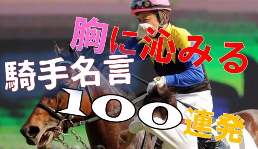 日本競馬の歴史上最高の名言ってなに？