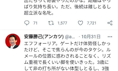 安藤勝己【福永の騎乗は文句なし！相手が強すぎた】